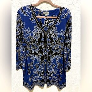JM Collections women’s polyester beaded tunic